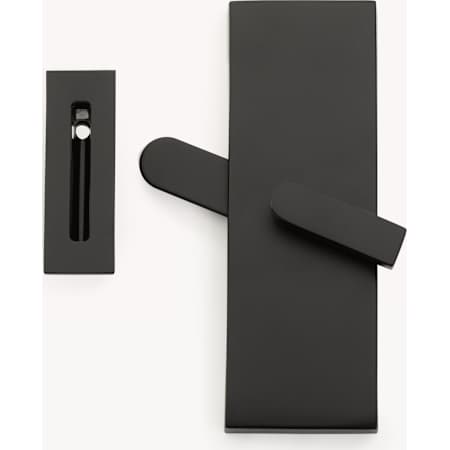 Emtek Modern Rectangular Surface Jamb Mounted Privacy Lock for Barn Doors Flat Black