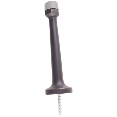 Emtek 4" Length Solid Brass Baseboard Door Stop With Screw Oil Rubbed Bronze