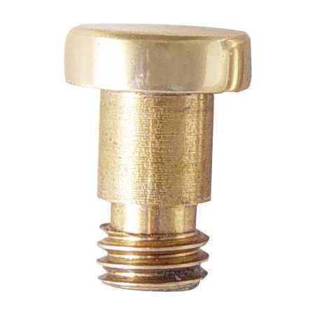 Emtek 3/4 Inch Height Solid Brass Extended Button Tip for Hinge Pivot Stop Polished Brass