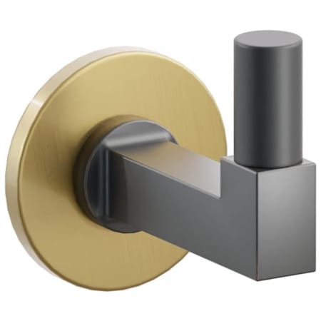 Emtek SELECT Single Robe Hook with French Antique Small Disc Rose, Flat Black Smooth Tip, and Choice of Square Stem Finish French Antique Rosette / Oil Rubbed Bronze Stem / Flat Black Tip
