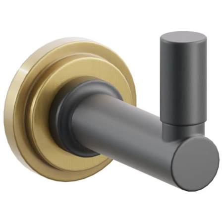 Emtek SELECT Single Robe Hook with French Antique Step Disc Rose and Choice of Round Stem/Smooth Tip Finish French Antique Rosette / Flat Black Stem / Flat Black Tip