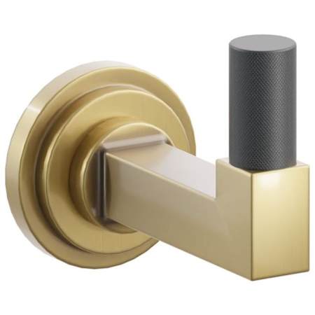 Emtek SELECT Single Robe Hook with Flat Black Knurled Tip and Choice of Step Disc Rose/Square Stem Finish French Antique Rosette / French Antique Stem / Flat Black Tip