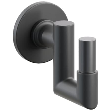 Emtek SELECT Single U Robe Hook with Oil Rubbed Bronze Smooth Tip and Choice of Small Disc Rose/Round Stem Finish Flat Black Rosette / Flat Black Stem / Oil Rubbed Bronze Tip