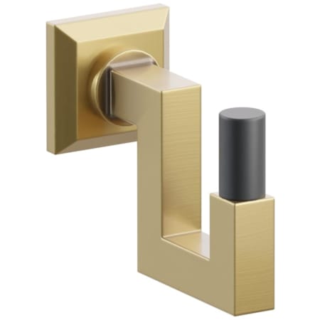 Emtek SELECT Single U Robe Hook with Flat Black Smooth Tip and Choice of Chamfered Square Rose/Square Stem Finish French Antique Rosette / French Antique Stem / Flat Black Tip