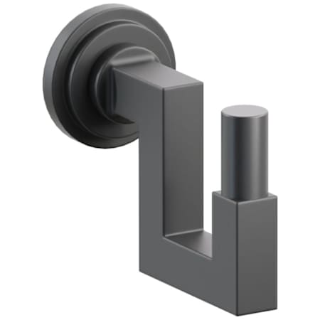 Emtek SELECT Single U Robe Hook with Oil Rubbed Bronze Smooth Tip and Choice of Step Disc Rose/Square Stem Finish Flat Black Rosette / Flat Black Stem / Oil Rubbed Bronze Tip