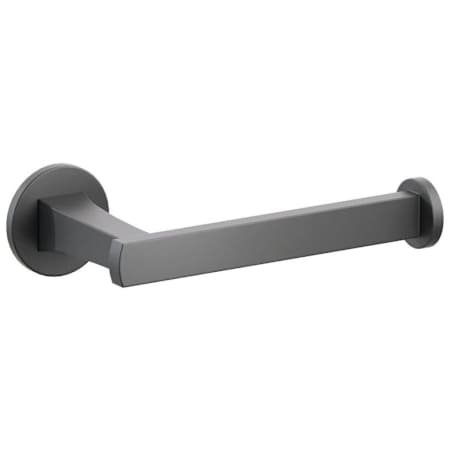 Emtek Transitional Flared Wall Mounted Euro Toilet Paper Holder with Small Disc Rosette Flat Black