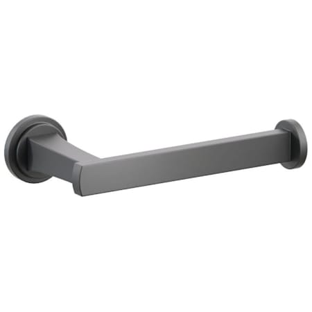 Emtek Transitional Flared Wall Mounted Euro Toilet Paper Holder with Step Disc Rosette Flat Black