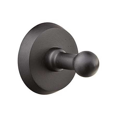 Emtek Sandcast Bronze Single Robe Hook Flat Black