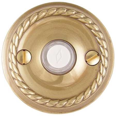 Emtek 2-3/4" Diameter Rope Style Brass Lighted Doorbell Rosette from the Forged Brass Collection French Antique