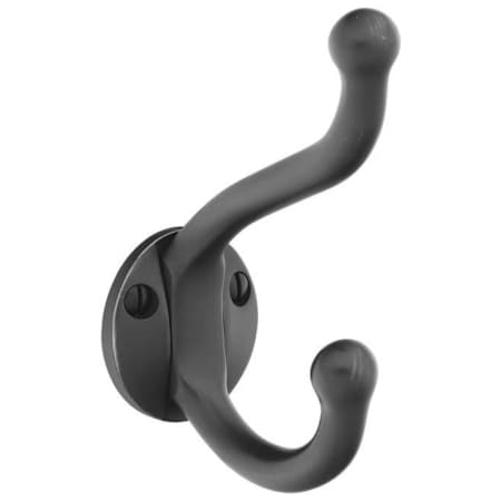 Emtek American Heritage Designer Brass Double Robe Hook Flat Black