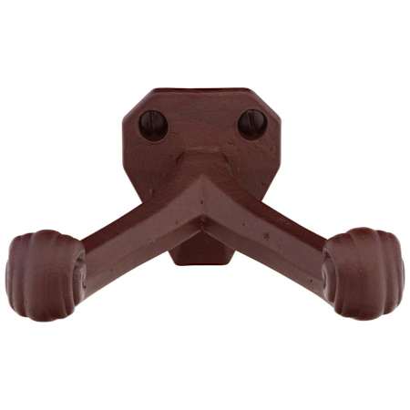 Emtek Lost Wax / Tuscany Bronze Double Robe Hook Deep Burgundy