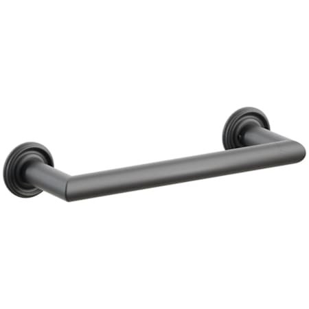Emtek Modern Tubular 10" Towel Bar with Small Regular Rosette Flat Black