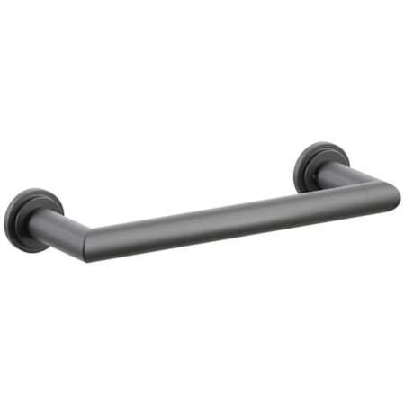 Emtek Modern Tubular 10" Towel Bar with Step Disc Rosette Flat Black