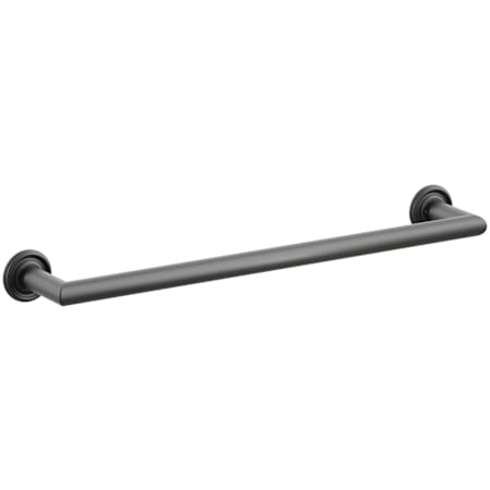 Emtek Modern Tubular 18" Towel Bar with Small Regular Rosette Flat Black