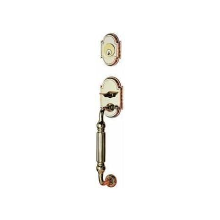 Emtek Jackson Dummy Designer Brass Mortise Handleset Lifetime Polished Brass