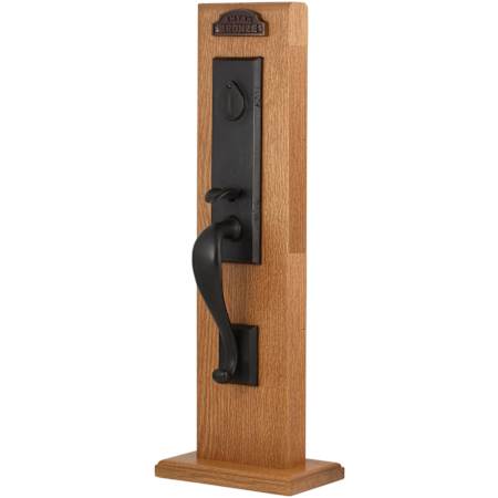 Emtek Rectangular Dummy Sandcast Bronze Full Length Mortise Handleset Flat Black