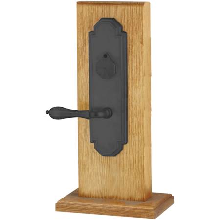 Emtek Octagon Mortise Style Complete Lockset from the Tuscany Bronze Collection Flat Black