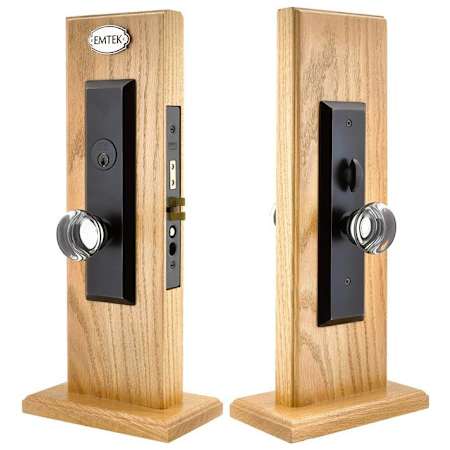 Emtek Harrison Single Cylinder Mortise Entry Set from the American Classic Collection Flat Black