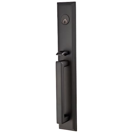 Emtek Melrose Dummy Handleset from the Brass Modern Collection Flat Black