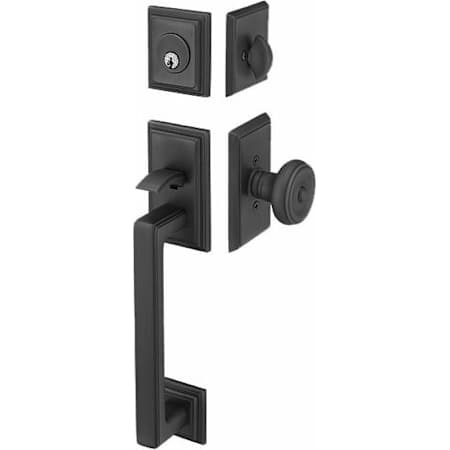 Emtek Hamden Full Dummy Handleset from the American Classic Collection Flat Black