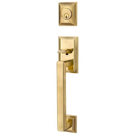 Emtek Hamden Single Cylinder Keyed Entry Handle Set from the American Classic Series French Antique