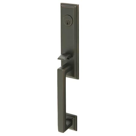 Emtek Wilshire Double Cylinder Keyed Entry Classic Brass Handleset Oil Rubbed Bronze