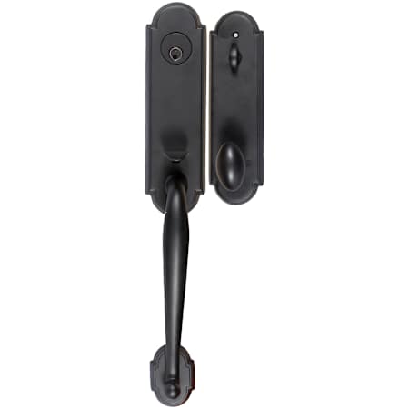 Emtek Richmond Single Cylinder Keyed Entry Brass Modern Handleset Flat Black