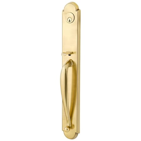 Emtek Wilmington Full Plate Single Cylinder Keyed Entry Door Handleset French Antique