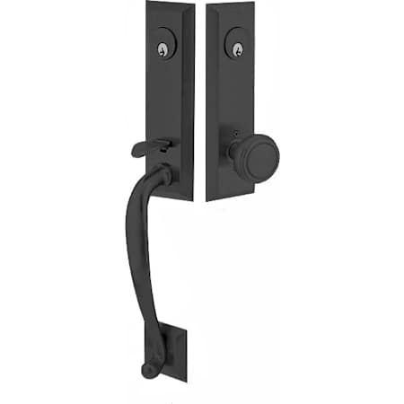 Emtek Adams Series Double Cylinder Keyed Entry Handleset From the American Classic Collection Flat Black