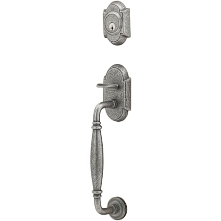 Emtek Normandy Single Cylinder Keyed Entry Wrought Steel Sectional Handleset Satin Steel