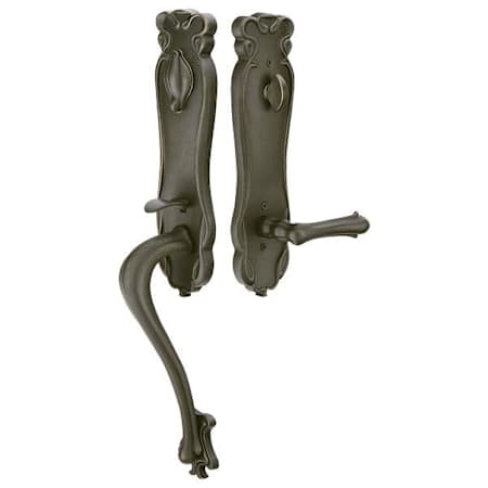 Emtek Art Nouveau Dummy Tuscany Bronze Handleset Medium Bronze