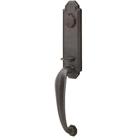Emtek Octagon Single Cylinder Handleset from the Tuscany Bronze Collection Flat Black