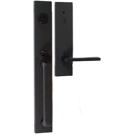 Emtek Lausanne Dummy Brass Modern Handleset Flat Black
