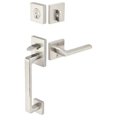 Emtek Baden Solid Brass Dummy Handleset Satin Nickel