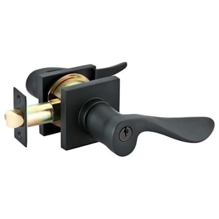 Emtek Luzern Reversible Non-Turning Two-Sided Dummy Door Lever Set from the Brass Modern Collection Flat Black