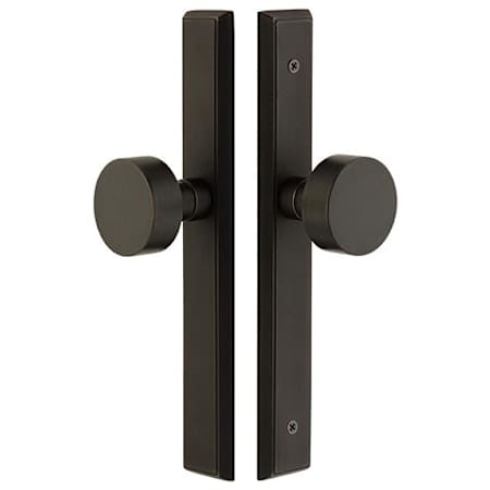 Emtek 11 Inch Stretto Rectangular Dummy Sideplate Entry Set from the Sandcast Bronze Collection Flat Black