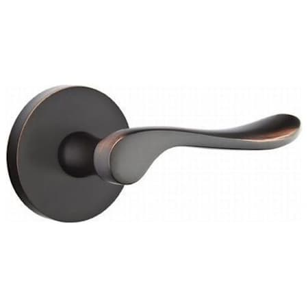 Emtek Luzern Reversible Two-Sided Dummy Door Lever Set from the Luzern Collection Oil Rubbed Bronze