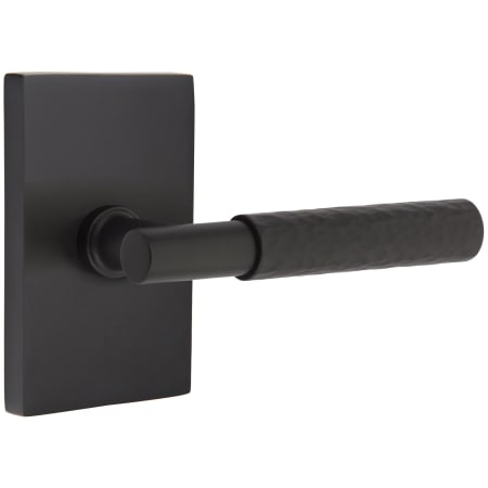 Emtek-505HA-T-Bar Stem with Rectangular Rose in Flat Black