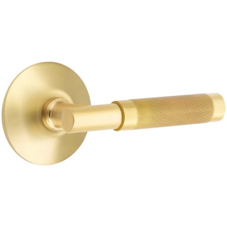 Emtek-505KN-T-Bar Stem with Modern Rose in Satin Brass