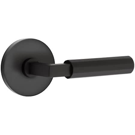 Emtek Faceted Passage Door Lever Set from the SELECT Brass Collection Flat Black