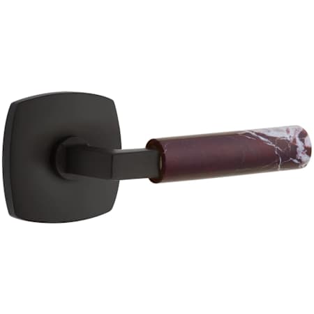 Emtek Rosso Levanto Passage Door Lever Set from the SELECT Collection Flat Black