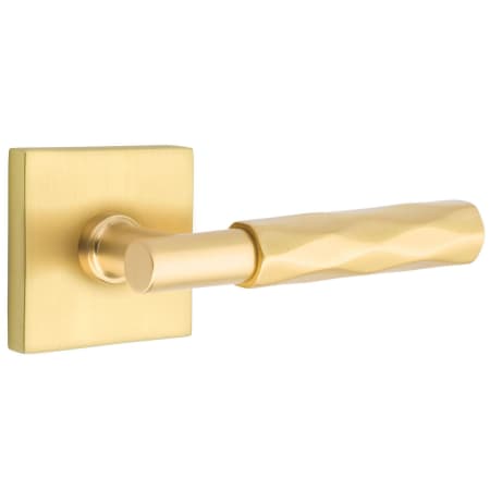 Emtek-510TR-T-Bar Stem with Square Rose in Satin Brass