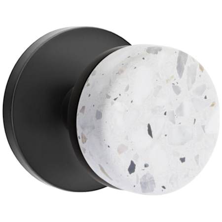 Emtek Terrazzo Passage Door Knob Set from the SELECT Collection Flat Black