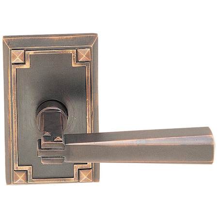 Emtek Arts and Crafts Privacy Leverset from the Designer Brass Collection Oil Rubbed Bronze