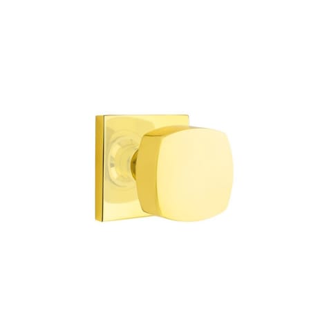 Emtek-520FRK-Square Rosette in Unlacquered Brass