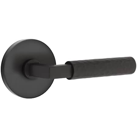 Emtek Hammered Privacy Door Lever Set from the SELECT Brass Collection Flat Black