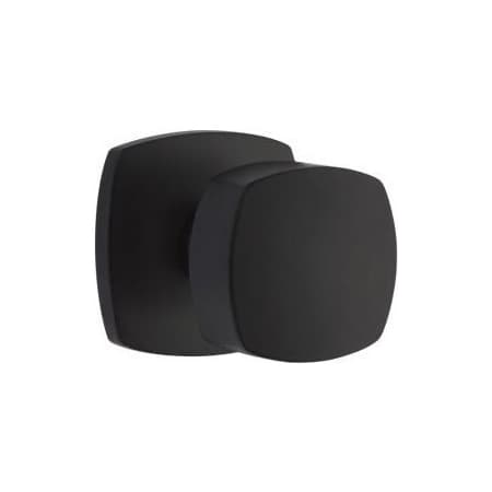 Emtek Freestone Non-Turning Two-Sided Dummy Door Knob Set with Urban Modern Rose from the Urban Modern Collection Flat Black