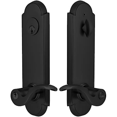 Emtek Annapolis Two Point Single Cylinder Entry Set Flat Black