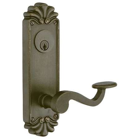 Emtek 3-5/8" Center to Center #16 Style Sideplate Tuscany Bronze Single Cylinder Entry Set Medium Bronze