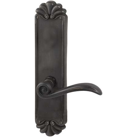Emtek 8-1/4" Height #16 Style Sideplate Tuscany Bronze Passage Entry Set Flat Black